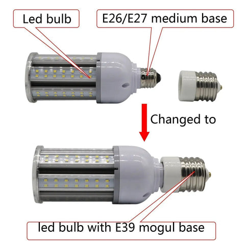 Upgrade Your Vintage Lamp With This Light Bulb Adapter For Mogul Socket, Converts Old Mogul To Standard, Easy Install, White