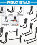 36 Piece Slatwall Hooks And Hangers Set With Heavy Duty Slat Wall Hooks And 4 Storage Straps for garage wall organization and storage