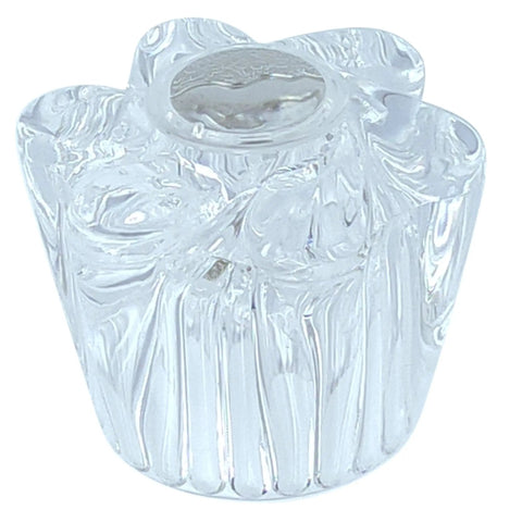 Clear Acrylic Replacement Faucet Knob Set for Windsor Tub and Shower close-up of transparent knob with polished finish