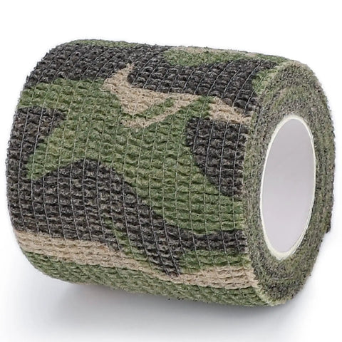 Camouflage Grip Tape 4 Roll Pack Self Adhesive Protective Fabric Tape For Outdoor Gear And Sports Equipment, Waterproof