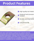 40 Piece M8 Half Moon Nut Washers Set with Solid Iron Lock Washer on table, rustproof and durable for indoor and outdoor use