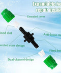 10 Sets Expandable Garden Hose Repair Kit With Dual Channel Connectors For Half Inch And Five Eighth Inch Hoses, Universal Fit