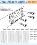 Cooler Hinge Replacement Kit With Screws For 50 To 165 Qt Coolers 4 Pack Beefy Durable Plastic Hinges Easy Install Restores Smooth Opening And Closing Replacement Parts For Portable Ice Chests, four white hinges and 16 screws