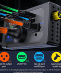 200W Car Power Inverter DC To AC Converter With Three USB Ports And Type C Quick Charge, Smart Digital Display, 12 Volt To 110V Adapter, features AC and USB ports, designed for powering devices on the go.