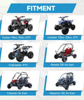 ATV and go-kart models compatible with 16x8-7 ATV Tire Tubeless All-Terrain Replacement For Tao Tao Coolster 110cc 125cc 150cc 200cc