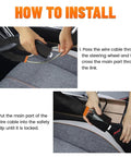 Installation guide for Universal Seventeen Inch Steering Wheel And Seat Belt Lock For Vehicles SUVs And Golf Carts Compact Lightweight Anti Theft Device With Hardened Boron Steel Construction And Multi Function Keys.