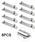 Aluminum Solar Rail Connector Kit For PV Modules, Adjustable T Profile Mount Bracket, 0 To 1 Cm Clamp, durable silver finish, 4 Pack