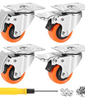 Heavy duty caster wheels 2 inch set of 4 with brakes
