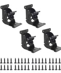 Badass Snap Lock Hinge Brackets For Tables And Bed Frames, Killer Spring Loaded Pivot Hardware, Durable Invisible Furniture Mount, No Sweat Assembly, Pack Of Four - installed with screws.