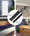 Two Pack Heavy Duty Piano Hinges 18 Inch Black Stainless Steel Continuous Hinges With 0.05 Inch Thickness And 1.2 Inch Open Width Ideal For Folding Cabinet Doors Includes 36 Screws For Quick And Easy Installation