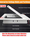 Built Tough Aluminum Access Door For Drywall Panels With Snag Free Flush Mount And Heavy Duty Galvanized Core in 12x14 inches