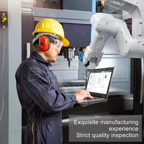 Engineer using precision 6806ZZ ball bearings for robotics and motors in manufacturing setting with robot arm integration.