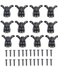 Antique Style Box Feet Set Of 12 for Jewelry Boxes with Screws, DIY metal corner protectors for wood cases, decorative fittings