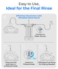 Spotless Car Wash Water Filter Replacement For WD CWE2 System With Resin Deionized Water For A Spot Free Finish Reduces Minerals And Calcium Magnesium Ions Easy Install diagram showing use and installation steps.