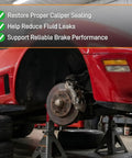 Chevrolet Corvette with brake caliper exposed, showcasing parts for complete brake caliper rebuild kit DIY 1965 to 1982