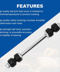 Front Sway Bar Link Kit For Chevy Silverado Tahoe Suburban Yukon XL 1995-2019 2 Pack Heavy Duty Replacement Replaces OE K700539 10385580 15167767 Direct Fit Zinc Nickel Bushings For Superior Steering And Quieter Ride, steel link rod with rubber bushings