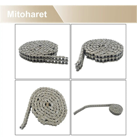 Super Heavy Duty 60-2 Duplex Roller Chain 10 Feet Kit With Connecting Links For Grain Processing Pulp Paper And Wood Working Machinery Jobs, coiled