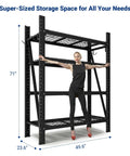 Two Pack Heavy Duty Garage Shelving Unit with Four Tier Industrial Steel Shelves, 2500 Lb Per Shelf, 10000 Lb Total Capacity