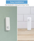Zigbee Motion Sensor Two Pack With Hub Required Pet Friendly Works With Home Assistant SmartThings Aeotec Hubitat Homey Or Echo Devices With Built In Zigbee Hub installed on wall and countertop