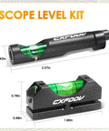 Scope Leveling Kit For Rifles With Magnetic Universal Mount High Precision Bubble Level, aluminum alloy construction with dimensions