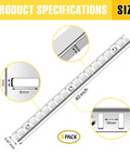 Heavy Duty Adjustable Shelf Brackets Rock Solid Wall Mount Shelf Standards Rustproof Stainless Steel Closet Organizers 40 Inch 8 Pack specifications with measurements.