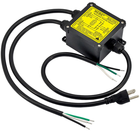 15 Amp 120V Automatic Transfer Switch ATS Inline Relay For Home Backup Power with NEMA 5-15P Core Wires, Easy Mount Installation