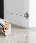 2 Pack Magnetic Door Stopper Heavy Duty Stainless Steel Mini Soft Catch Wall Mount Door Stop for Bedroom Bathroom Kitchen and Home Office with Drill Free 3M Adhesive or Screws Keeps Doors from Slamming installed view