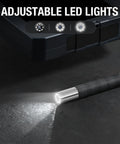 Two Way Articulating Borescope With Light, 5 Inch IPS Endoscope Camera showing adjustable LED lights in use