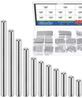 225-Piece M3 Solid Dowel Pins Set in Stainless Steel, 13 Sizes, displayed with storage box