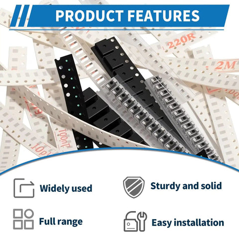 Product features of 6390-Piece SMD 0805 Resistors Capacitors LEDs Diodes ICs Transistors Inductors SMT All-in-One Assortment Kit