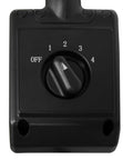 Close-up of speed control knob on Heavy Duty Industrial Workhorse High Velocity Whole Room Air Mover And Circulator Fan With Variable Speed And Timer