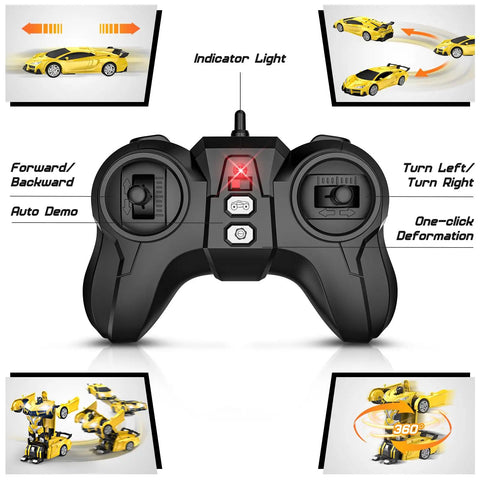 Remote for Dope Transform RC Car for Kids 3 to 8, 2.4GHz Remote, One Button Transform From Race Car to Robot, 360 Spin