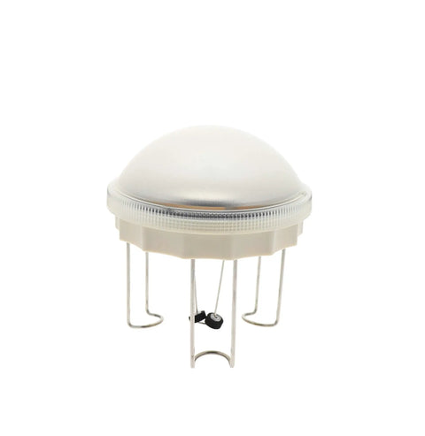 Aurora Water Wiggler Bird Bath Circulator With Colorful Rainbow Lighting, easy install water agitator, white plastic design