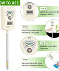 7 In 1 Soil Test Kit For Home Gardeners And Lawn Care With Moisture, pH, Temperature, Sunlight, Humidity And Fertility Meter, Built In 1.6 Inch Sensor, One Button Mode Switch For Easy Indoor Outdoor Plant Diagnostics. Usage guide with probe and display
