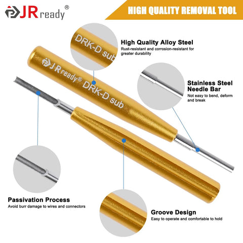 D Sub Connector Pins Removal And Insertion Toolkit For TE AMP Harting Heavy Duty 5A DB Crimp Contacts Extractor Kit with needle bar