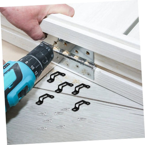 Dead Simple 30 Piece Heavy Duty Metal Furniture Joint Snap Connectors For Sofa Cabinet Assembly with drill and black connectors