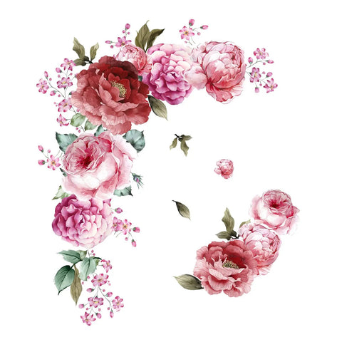 3D Peony Flower Wall Decals Peel And Stick Removable Wall Art For Kids Room Nurseries Classrooms Living Room Bedroom Home Decor Mural Set Easy Peel And Stick Design Vibrant Pink Petals For Fresh Cozy Interiors
