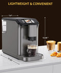 Fully Automatic Espresso Machine With 20 Bar Pump And Double Boiler System Offering Precise Temp Control Auto Clean Mode And Creamy Milk Frother on kitchen counter with coffee and croissants.