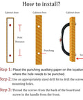 Installation guide for 4 Piece Kitchen Cabinet Knobs And Pulls Baseball Line Texture Easy Install Handles With ABS And Glass Construction