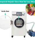 Heavy Duty Four Tray 110V Vacuum Freeze Dryer Machine For Home Kitchens With Stainless Steel Trays, featuring transparent acrylic door.