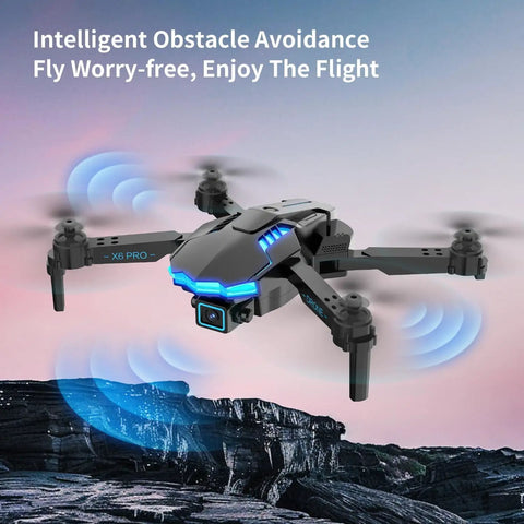 Starter Friendly Beginner Drone With 1080P Camera And Brushless Motors Long Flight Time flying over rocky landscape