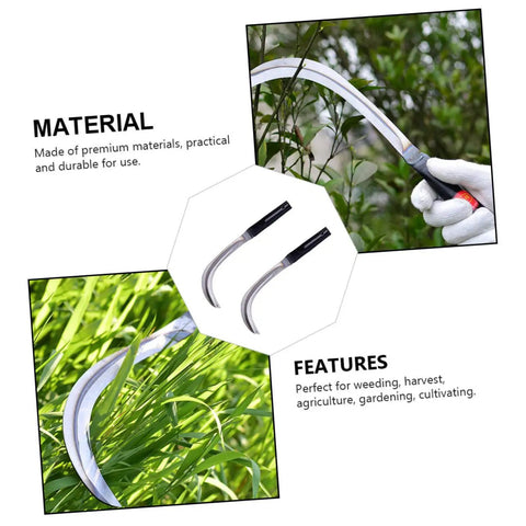 10 Pack Manganese Weeding Sickle Tools With Ergonomic Handles Rustproof Comfortable Grip For Effortless Harvesting And Garden Weeding Durable Tools For Easy Yard Work