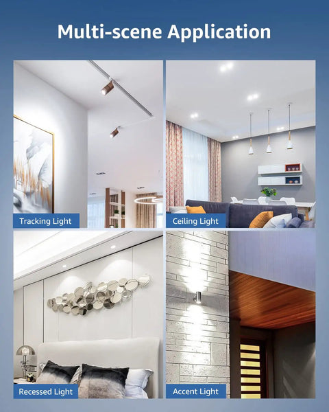 Multi-scene application of Non Dimmable 4W GU10 LED Light Bulbs 5000K Daylight White for Recessed Track Lighting 6 Pack