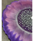 Close-up of 13 Inch Resin Flower Lazy Susan Rotating Serving Tray Modern Centerpiece For Dining Table Charcuterie Board Spices Kitchen Decor
