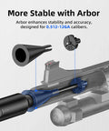 Diagram of Green Bore Sight Laser Kit With 64 Adapters For Zero Point One Seven To Twelve Gauge Calibers showing arbor attachment
