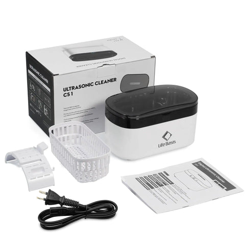 Ultrasonic Jewelry Cleaner Portable 500ML Deep Cleaning At 42kHz With Stainless Steel Tank Five Preset Cycles Auto Shut Off