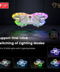 Dope RC Drone For Kids And Adults With 1080P HD FPV Camera Real Time Video Via App LED Lights Propeller Guards Dual Batteries