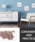 20 Piece Plastic And Iron Drawer Stopper Set for dressers and cabinets with brown square and L shape glides