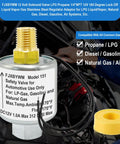 12 Volt Propane Solenoid Valve With One Quarter Inch NPT Inlet And Outlet, Lock Off Valve for LPG Liquid Or Vapor Systems
