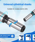 Universal cylindrical shanks for heavy duty carbon steel Forstner drill bit compatible with various electric drills.